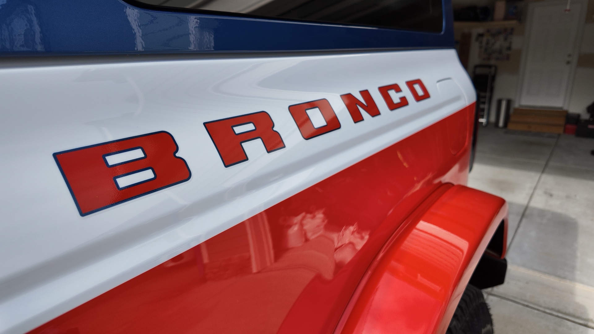 Ceramic coated classic Ford Bronco with a deep, glossy finish